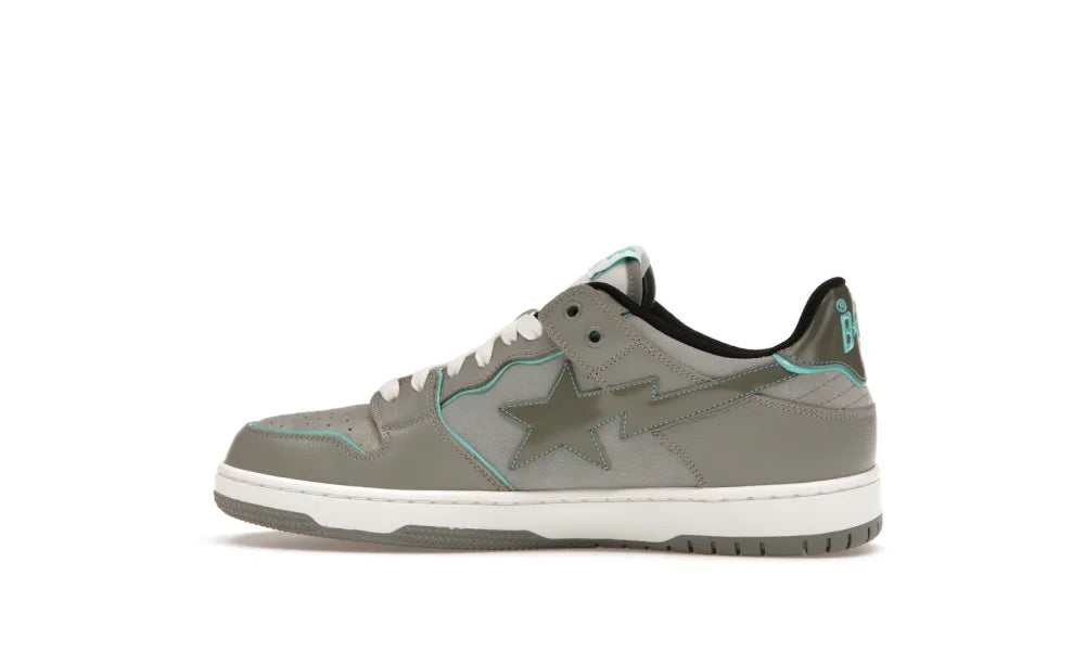 A Bathing Ape Bape SK8 Sta Grey Turquoise