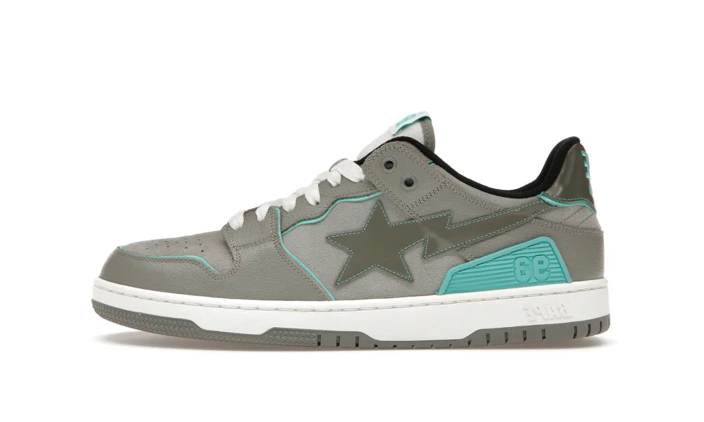A Bathing Ape Bape SK8 Sta Grey Turquoise