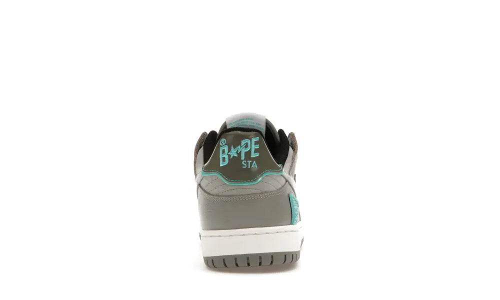 A Bathing Ape Bape SK8 Sta Grey Turquoise
