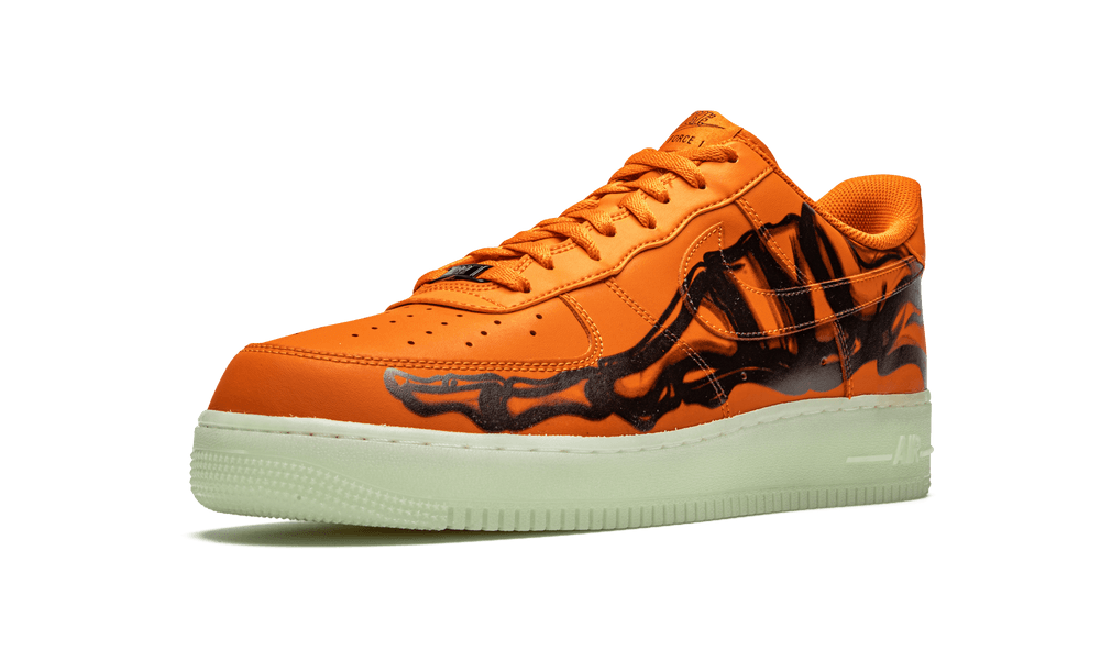 Nike Air Force 1 alacsony narancssárga csontváz Halloween (2020)
