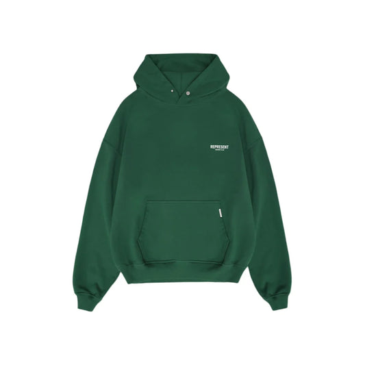 Represent Owner's Club Hoodie Racing Green/White