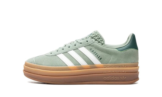 Adidas Gazelle Bold Silver Green Gum (Womens)