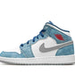 Jordan 1 Mid SE French Blue Light Steel (GS)