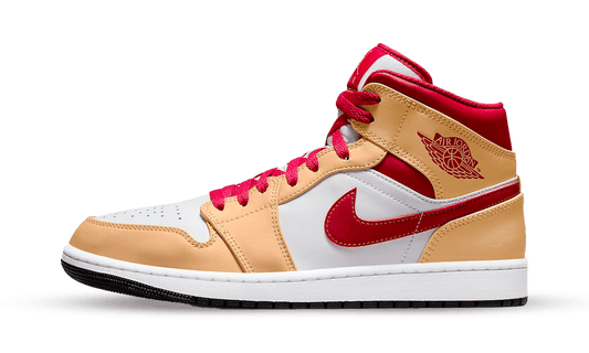 Jordan 1 Mid Beige Red