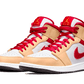 Jordan 1 Mid Beige Red