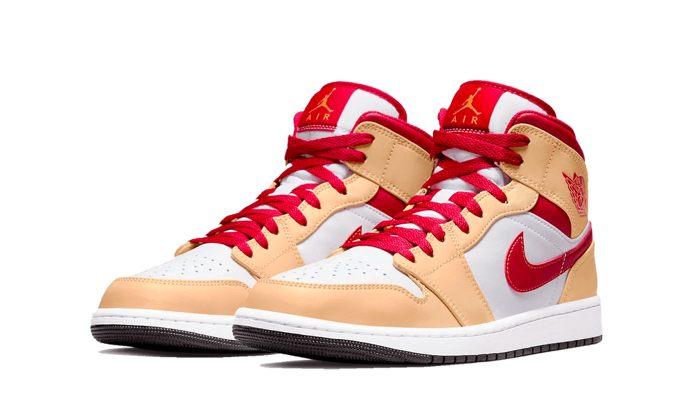 Jordan 1 Mid Beige Red