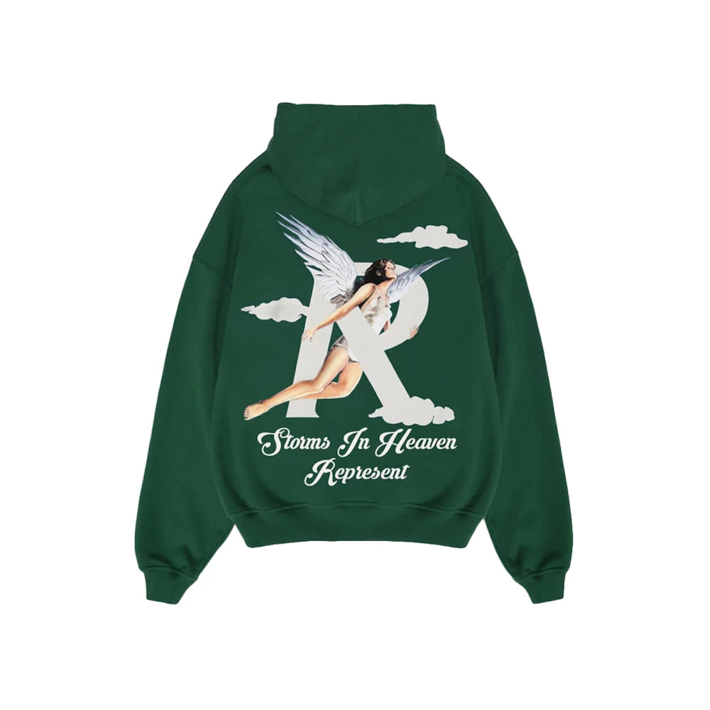 Represent Storms In Heaven Hoodie Racing Green