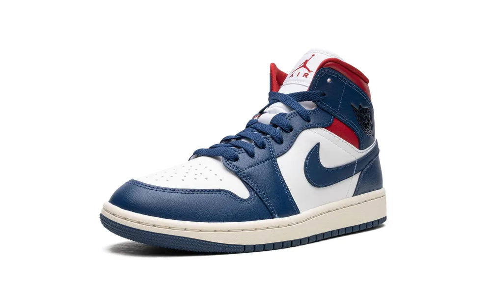 Jordan 1 Mid French Blue Gym Red (W)