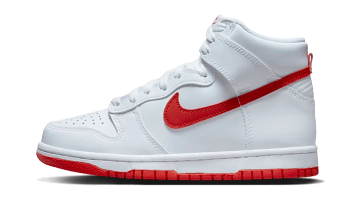 Nike Dunk High White Picante Red