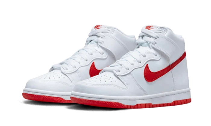 Nike Dunk High White Picante Red