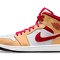 Jordan 1 Mid Beige Red