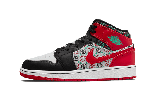 Jordan 1 Mid SE Ugly Christmas Sweater (GS)