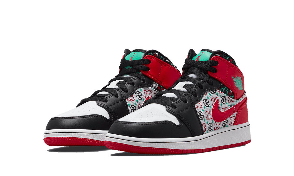 Jordan 1 Mid SE Ugly Christmas Sweater (GS)