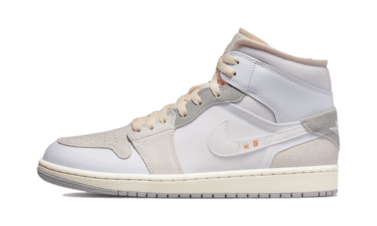 Jordan 1 Mid SE Craft belülről fehér szürke