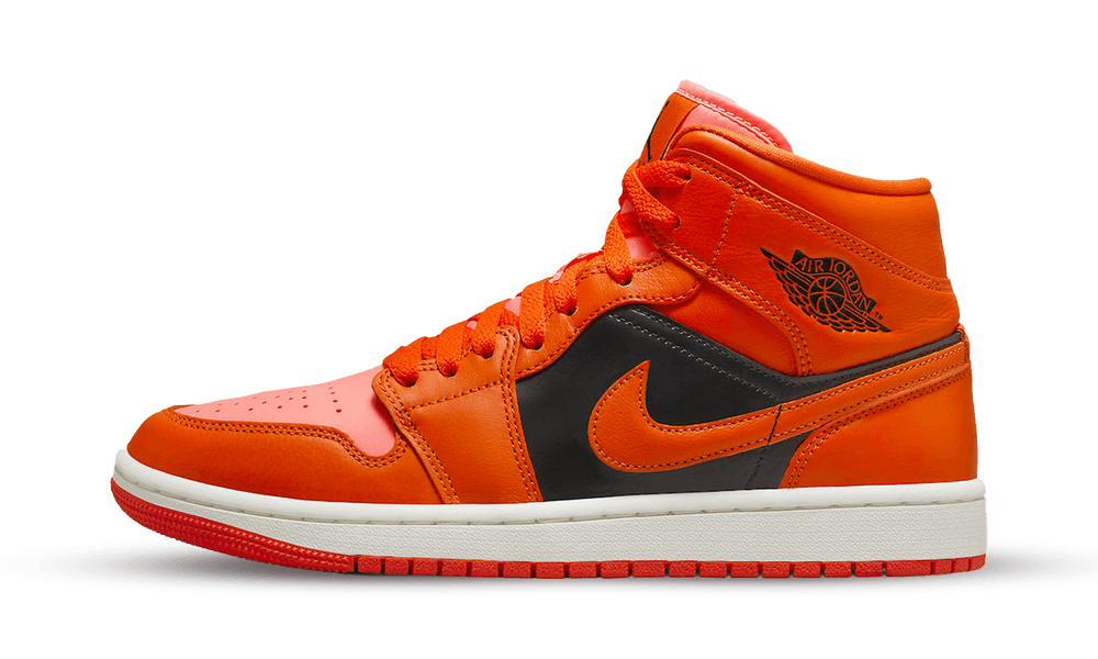 Jordan 1 Mid SE Rush Orange Crimson Bliss (W)