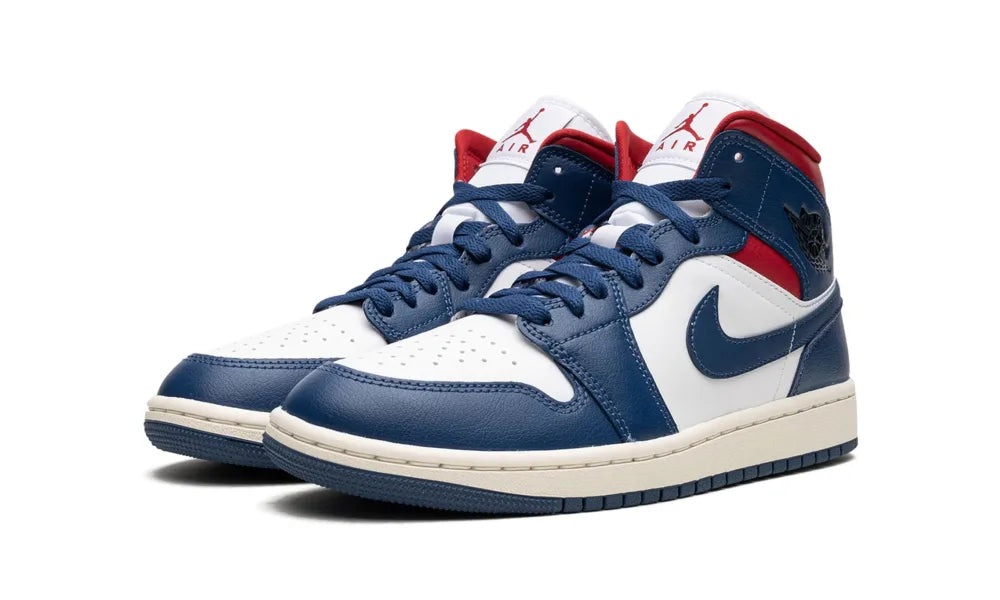 Jordan 1 Mid French Blue Gym Red (W)