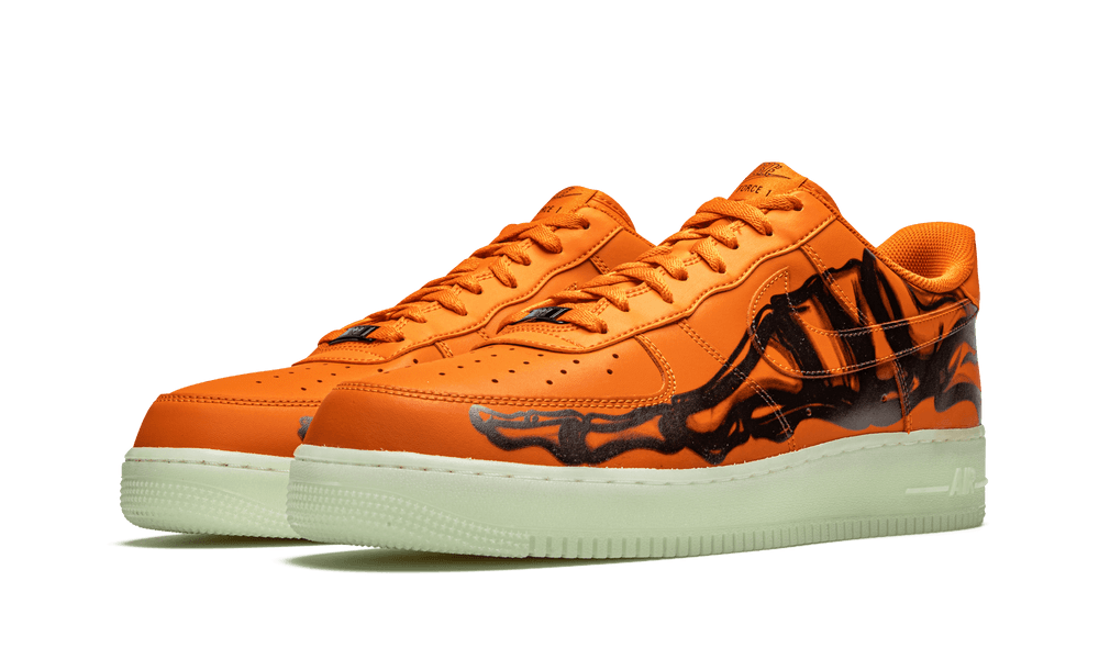 Nike Air Force 1 alacsony narancssárga csontváz Halloween (2020)