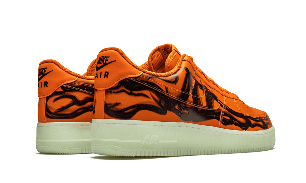 Nike Air Force 1 alacsony narancssárga csontváz Halloween (2020)