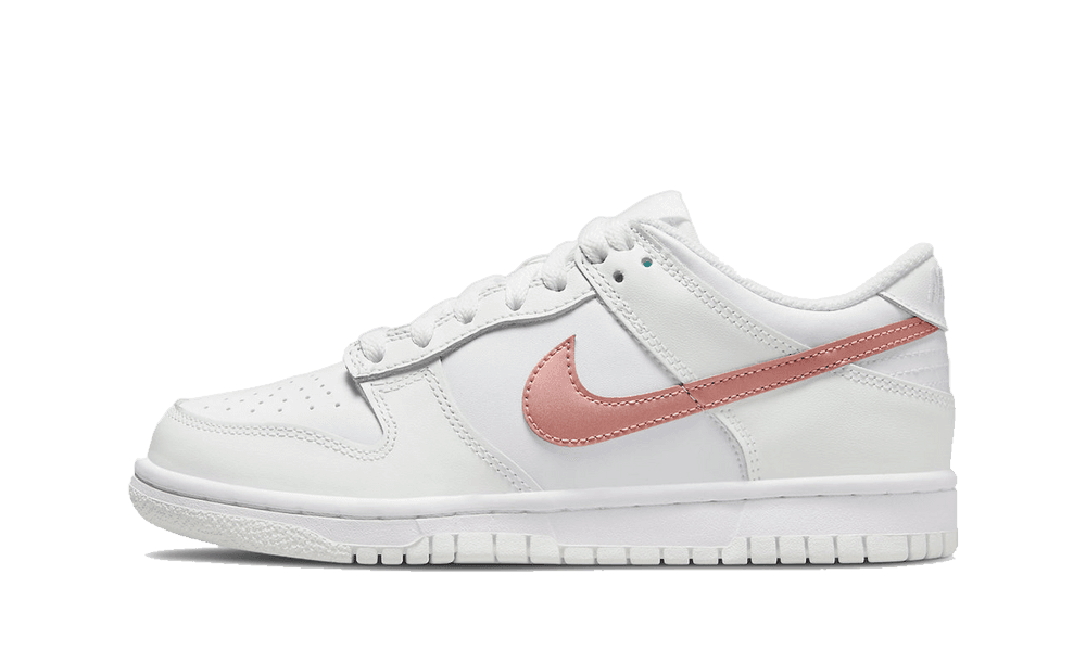 Nike Dunk alacsony fehér rózsaszín (GS)